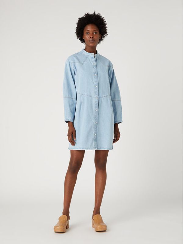 Wrangler Wrangler Дънкова рокля W9R6LL39F 112332041 Син Regular Fit