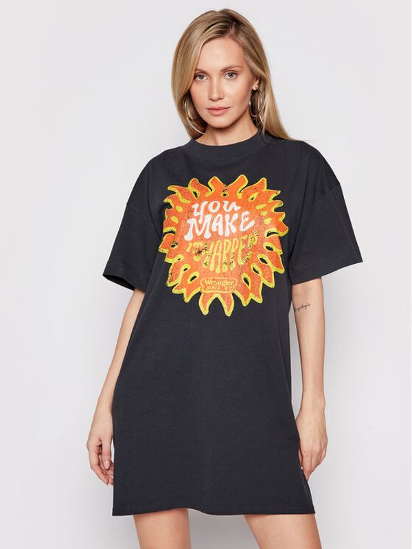 Wrangler Wrangler Ежедневна рокля W9N7GFXVD Черен Relaxed Fit