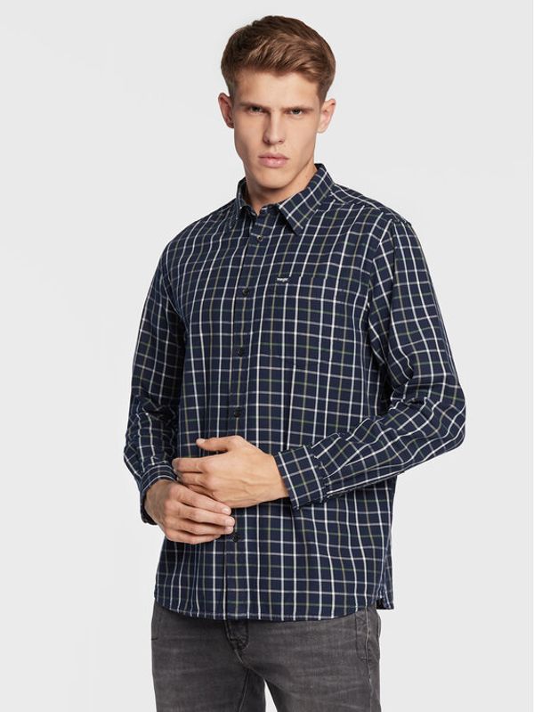 Wrangler Wrangler Риза 1 Pocket W5A2MZ114 112320841 Тъмносин Regular Fit