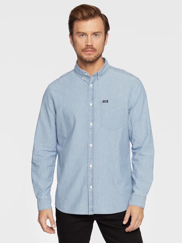 Wrangler Wrangler Риза Button Down W5B11GX4E Син Regular Fit