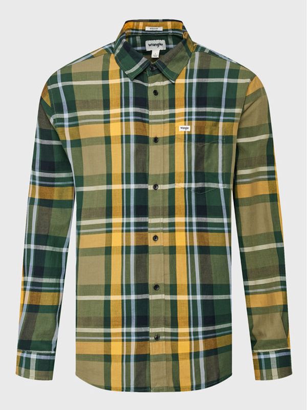 Wrangler Wrangler Риза W5A23OX1X Зелен Regular Fit