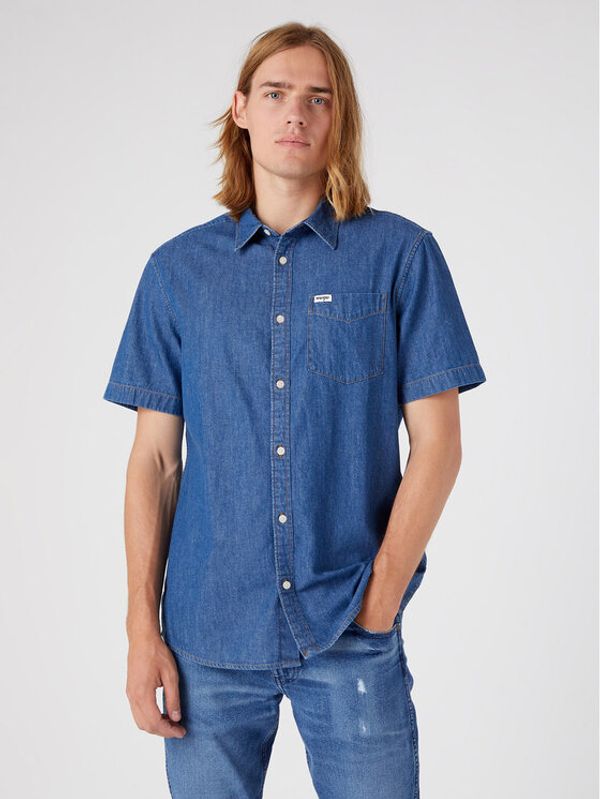 Wrangler Wrangler Риза W5K05K96N 112330854 Син Regular Fit