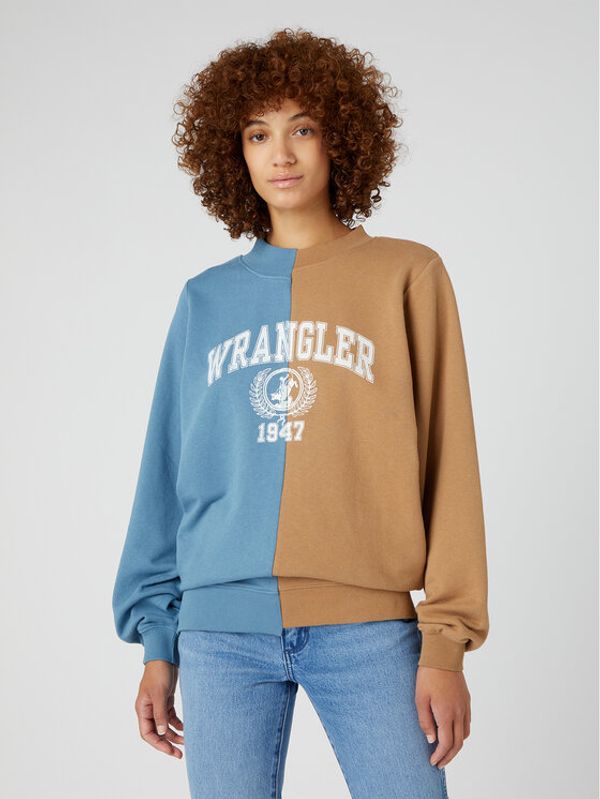 Wrangler Wrangler Суитшърт 2Way Crew W6Y9IY84Z 112338170 Син Relaxed Fit