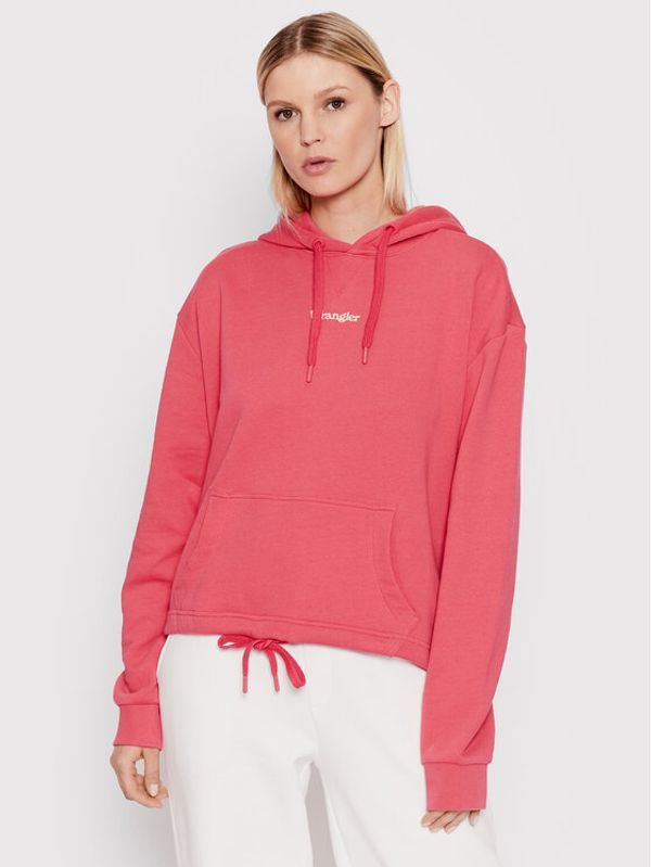 Wrangler Wrangler Суитшърт Drawcord W6Q7HAP44 Розов Regular Fit