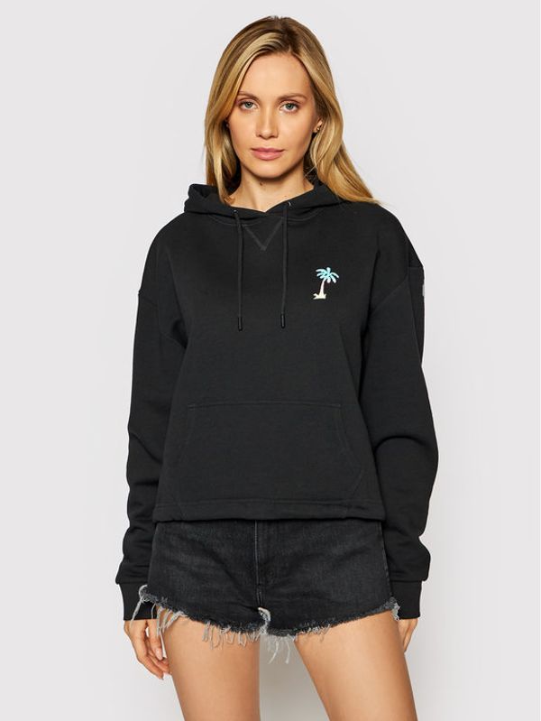 Wrangler Wrangler Суитшърт Drawcord W6Q7HAXV6 Черен Boxy Fit