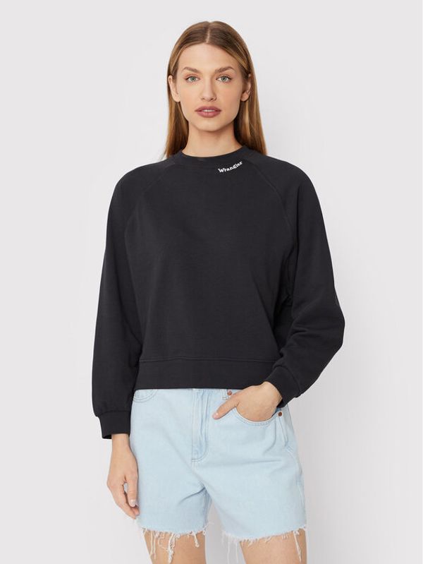 Wrangler Wrangler Суитшърт Retro Raglan 112323704 Черен Regular Fit