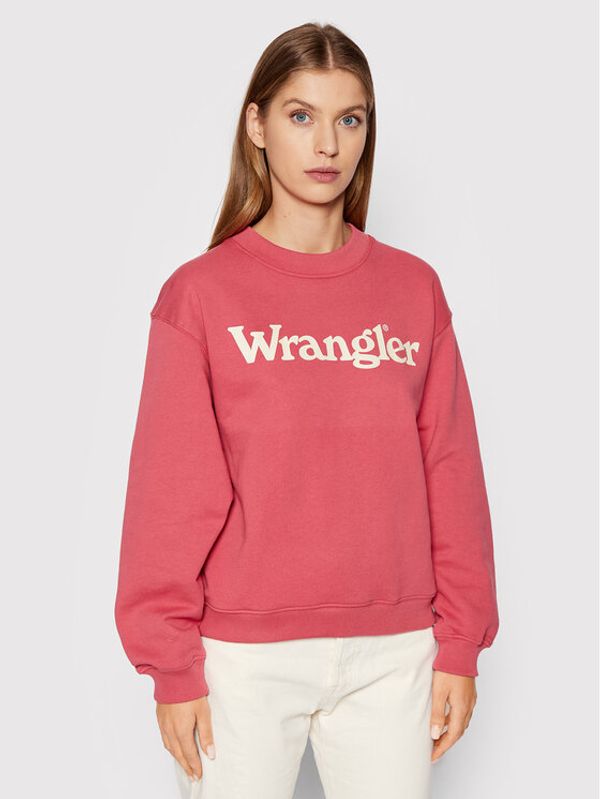 Wrangler Wrangler Суитшърт Retro W6N0HAXGH Розов Regular Fit