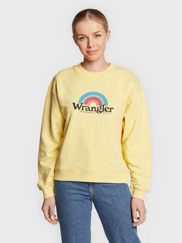 Wrangler Wrangler Суитшърт Retro W6N0HAY19 Жълт Regular Fit