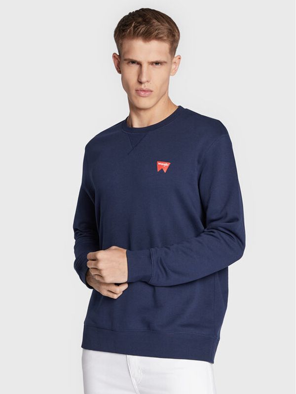 Wrangler Wrangler Суитшърт Sign Off W661HA114 112320286 Тъмносин Regular Fit