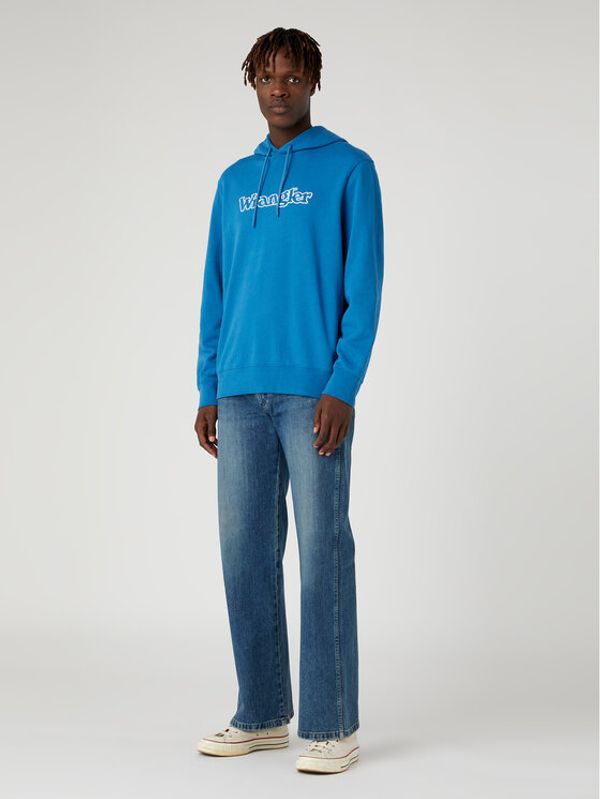 Wrangler Wrangler Суитшърт W674I469F 112331888 Син Regular Fit