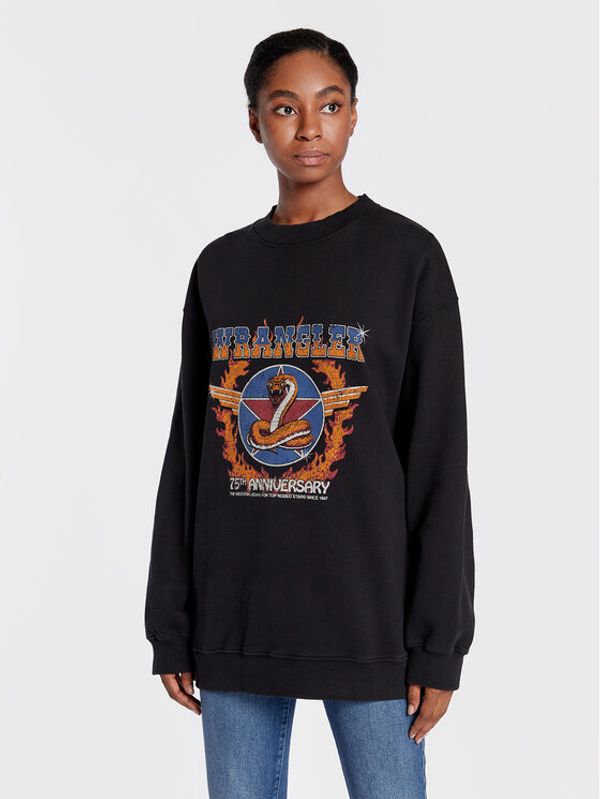 Wrangler Wrangler Суитшърт W6S9IGXV6 112320766 Черен Oversize