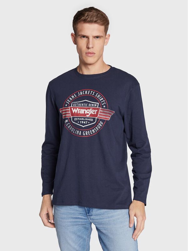 Wrangler Wrangler Тениска с дълъг ръкав Americana W70QD3114 112320778 Тъмносин Regular Fit