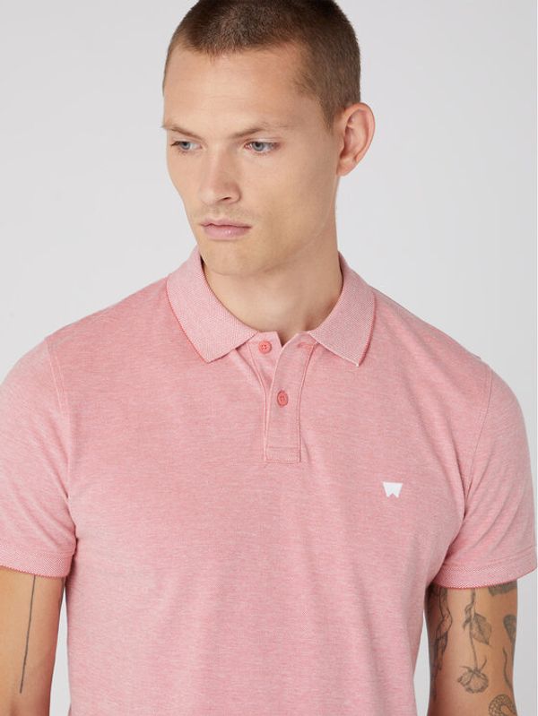 Wrangler Wrangler Тениска с яка и копчета W749KHXAP 112330819 Розов Regular Fit