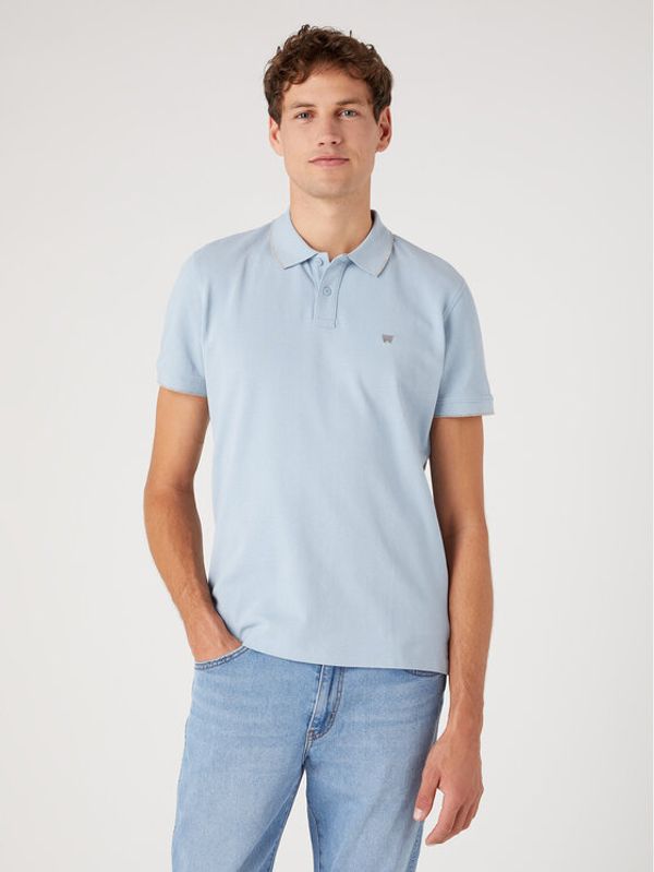 Wrangler Wrangler Тениска с яка и копчета W7BHK4M31 112330815 Син Regular Fit