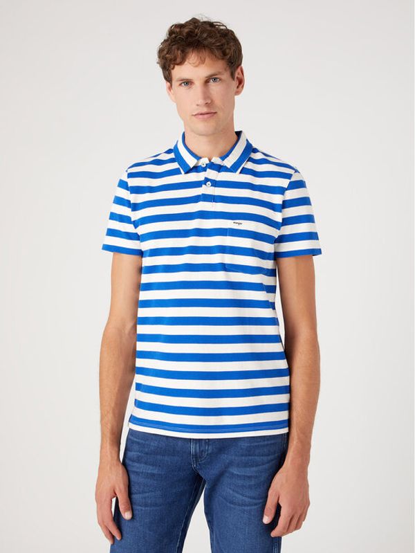 Wrangler Wrangler Тениска с яка и копчета W7CGKFX05 112332734 Бял Regular Fit