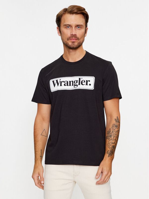 Wrangler Wrangler Тишърт 112341132 Черен Regular Fit