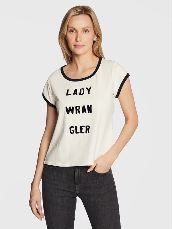 Wrangler Wrangler Тишърт LEON BRIDGES Ringer W7NAGFC11 112328315 Екрю Regular Fit