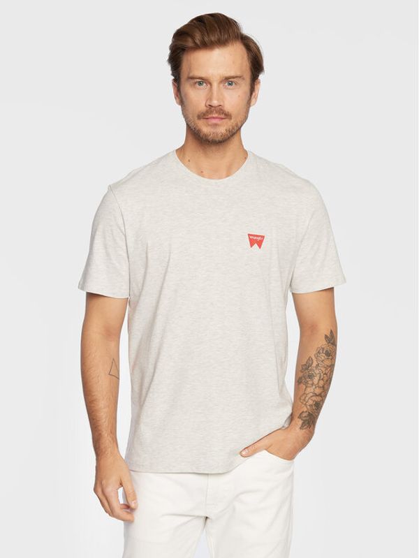 Wrangler Wrangler Тишърт Sign Off W70MD3C17 Сив Regular Fit