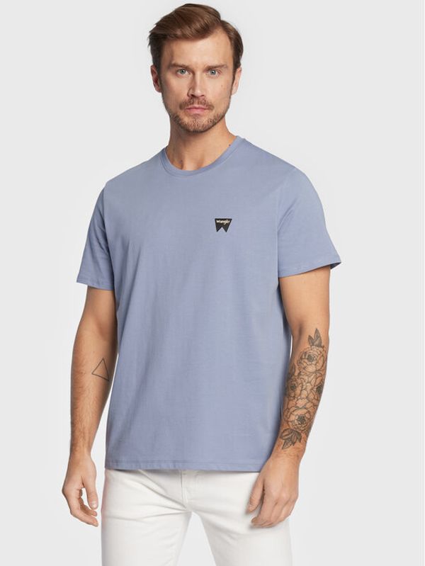 Wrangler Wrangler Тишърт Sign Off W70MD3X4Q 112320291 Син Regular Fit