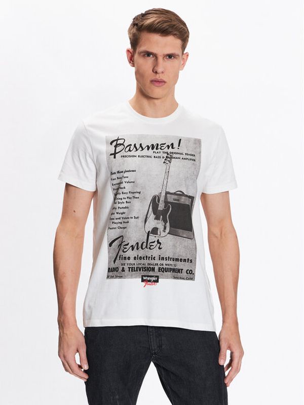 Wrangler Wrangler Тишърт W7FKEEW0400 112326246 Бял Regular Fit