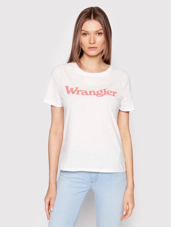 Wrangler Wrangler Тишърт W7N4GHW02 Бял Regular Fit