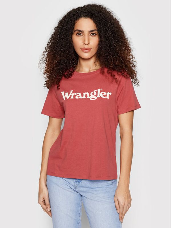 Wrangler Wrangler Тишърт W7N4GHXGH Червен Regular Fit