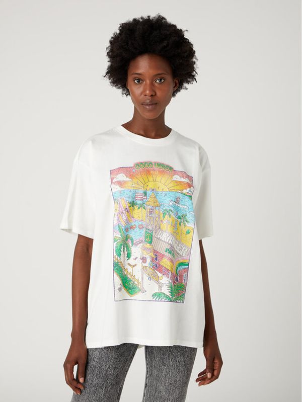 Wrangler Wrangler Тишърт W7R3EEW04 112332024 Бял Oversize