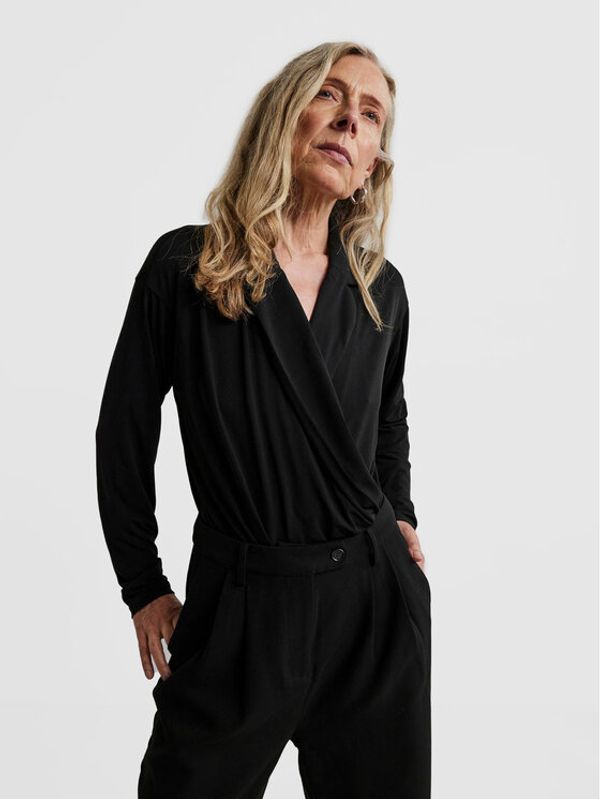 YAS YAS Боди Sue 26016934 Черен Relaxed Fit