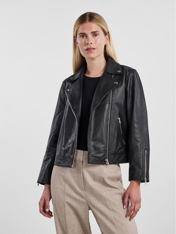 YAS YAS Кожено яке 26031785 Черен Regular Fit