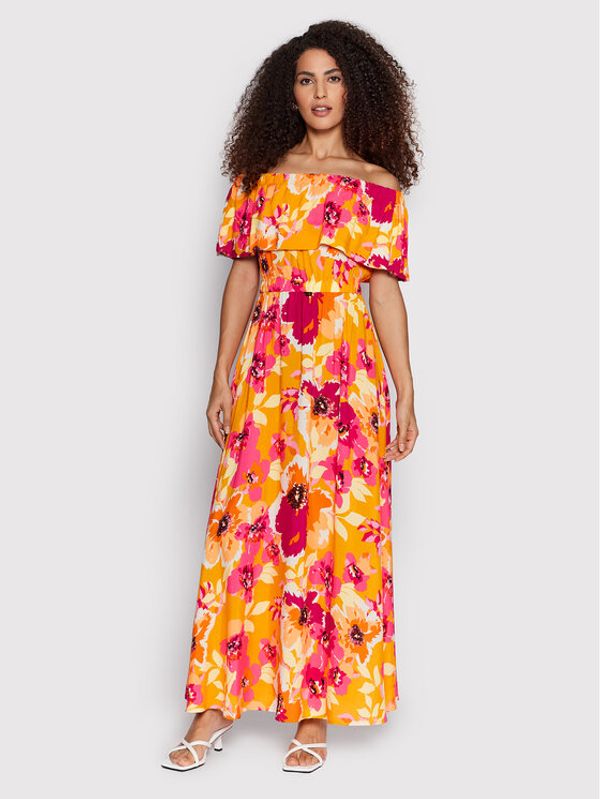 YAS YAS Лятна рокля Zoe 26026516 Оранжев Relaxed Fit