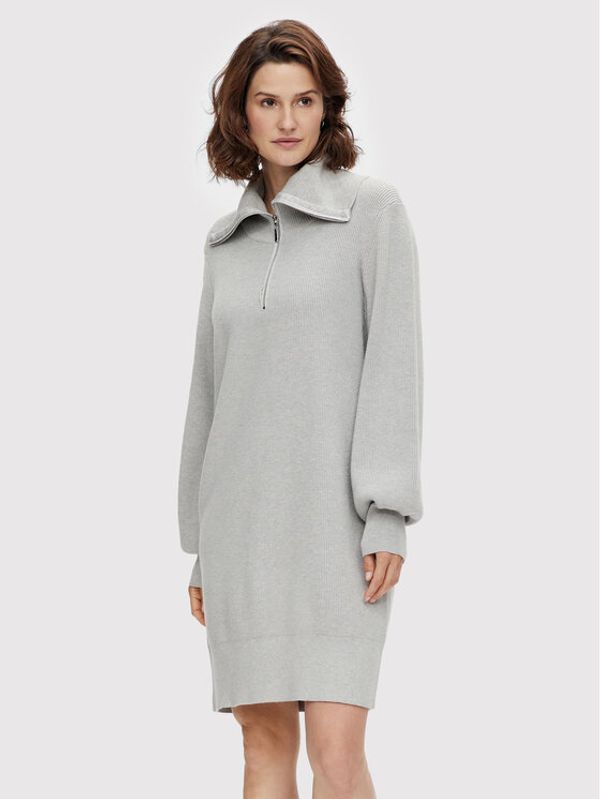 YAS YAS Плетена рокля Dalma 26024412 Сив Regular Fit