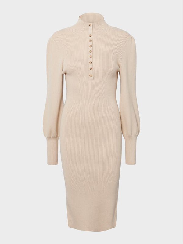 YAS YAS Плетена рокля Luel 26028090 Бежов Slim Fit