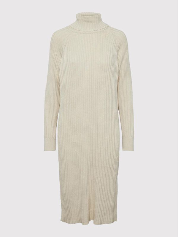 YAS YAS Плетена рокля Mavi 26028660 Бежов Regular Fit
