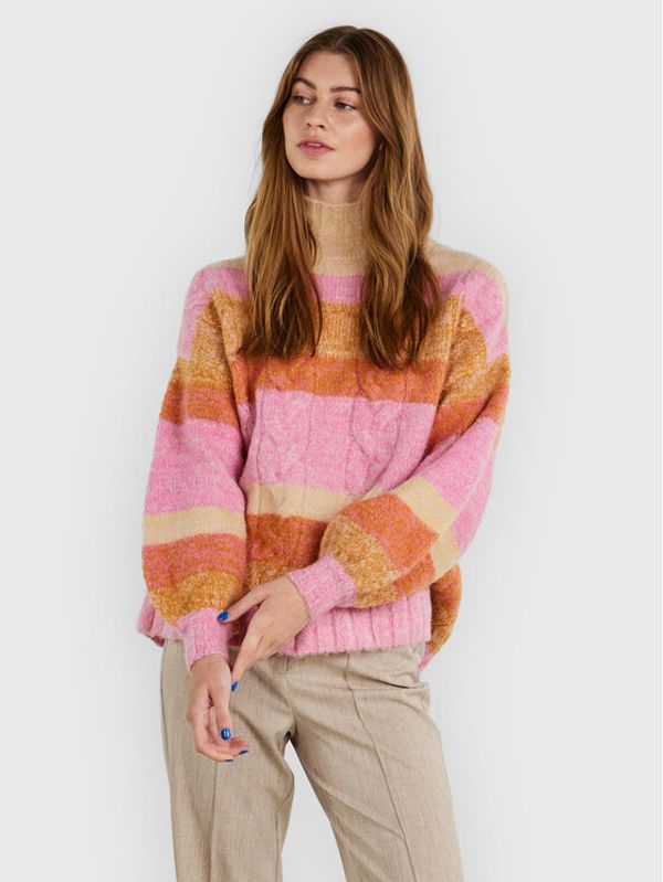 YAS YAS Поло Marlia 26028100 Розов Relaxed Fit