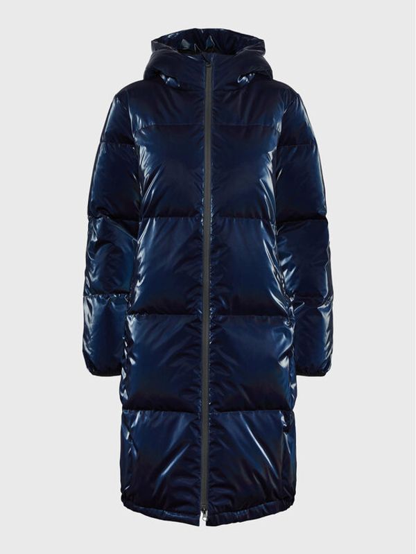 YAS YAS Пухено яке Medini 26028036 Тъмносин Relaxed Fit