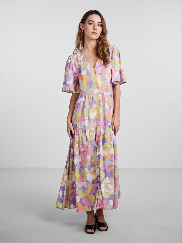 YAS YAS Рокля 26029365 Виолетов Regular Fit