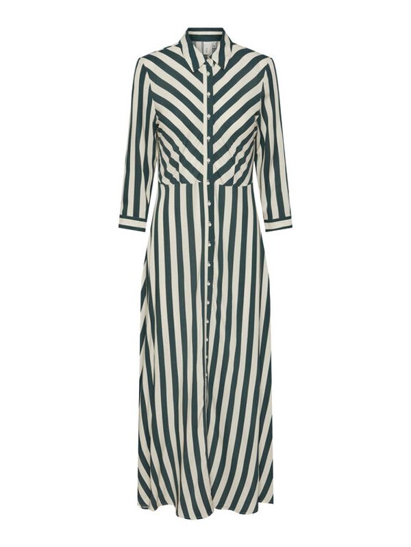 YAS YAS Рокля тип риза 26022663 Зелен Loose Fit