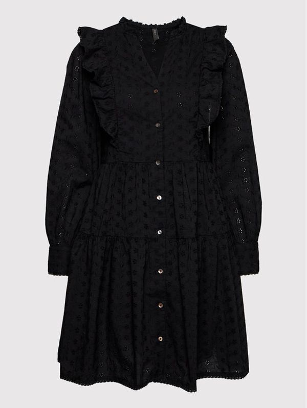 YAS YAS Рокля тип риза Sanna 26025913 Черен Relaxed Fit
