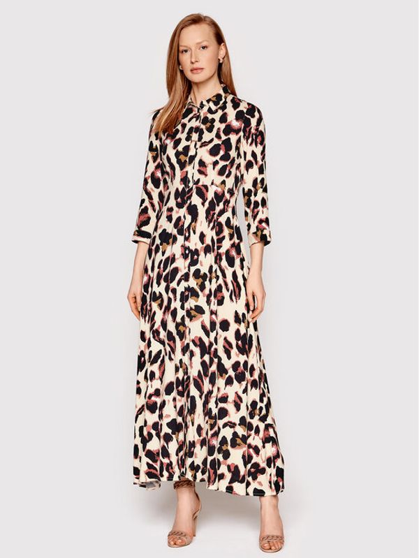 YAS YAS Рокля тип риза Savanna 26022663 Бежов Regular Fit