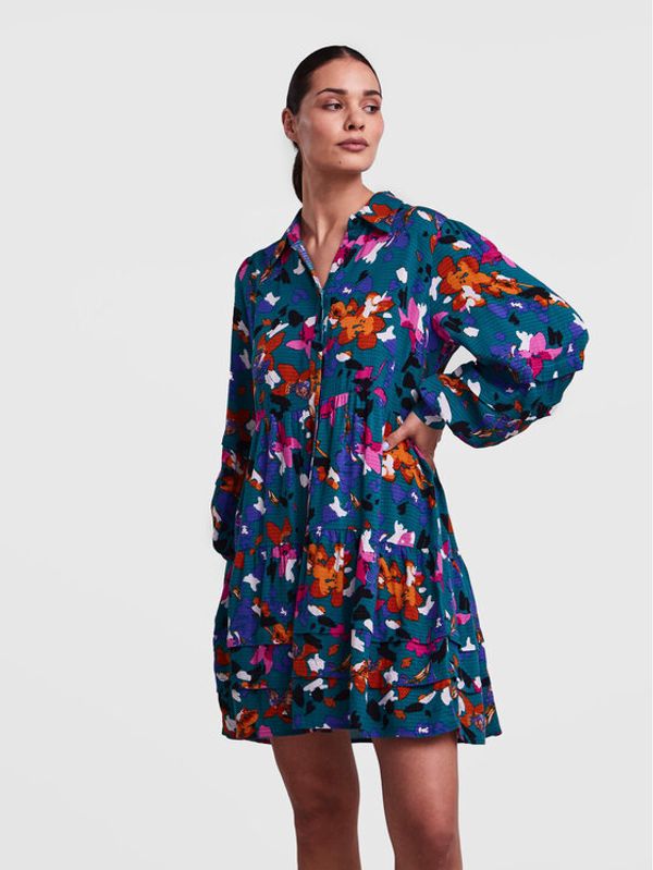 YAS YAS Рокля тип риза Spruce 26028835 Зелен Regular Fit