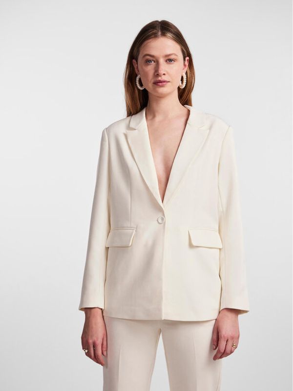 YAS YAS Сако 26028353 Бял Regular Fit