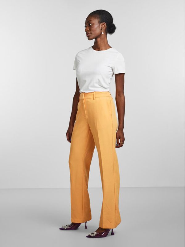 YAS YAS Текстилни панталони 26028860 Оранжев Regular Fit