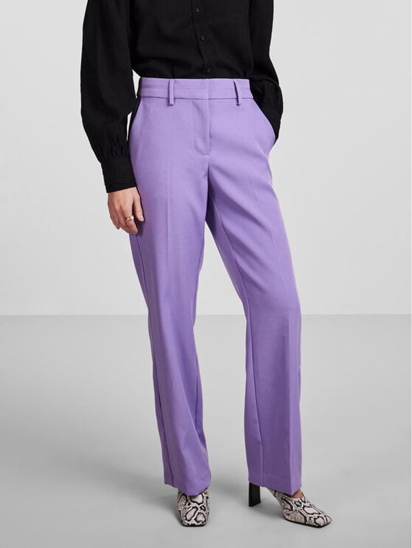 YAS YAS Текстилни панталони 26028860 Виолетов Regular Fit
