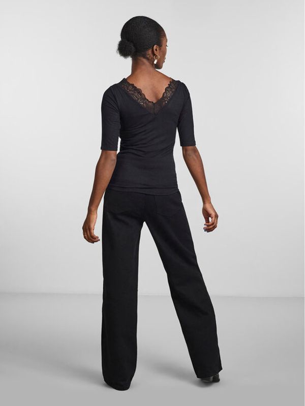 YAS YAS Тишърт 26029255 Черен Regular Fit