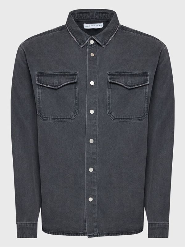 Young Poets Society Young Poets Society дънкова риза Danti 107377 Черен Regular Fit