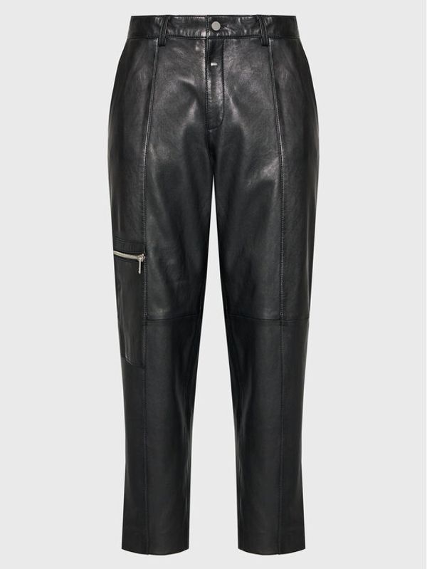 Young Poets Society Young Poets Society Кожени панталони Toni Soft 107581 Черен Regular Fit