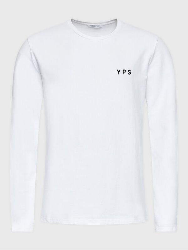 Young Poets Society Young Poets Society Тениска с дълъг ръкав Lio Spray 107368 Бял Regular Fit