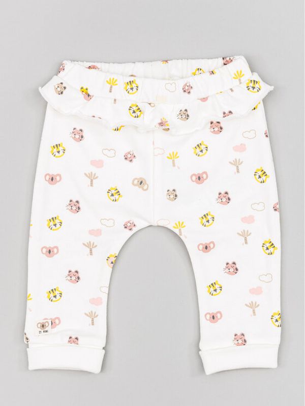 Zippy Zippy Долнище анцуг ZNGAP0401 23001 Бял Regular Fit