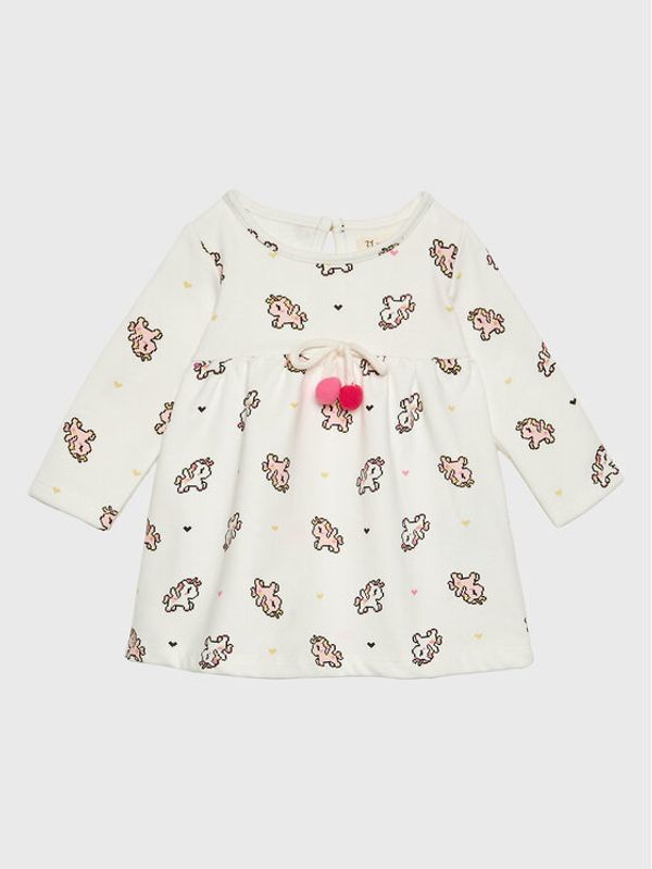 Zippy Zippy Ежедневна рокля 22W-7900ZT Бял Regular Fit