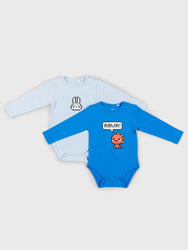 Zippy Zippy Комплект от 2 броя детски бодита 22V-1904ZT Цветен Regular Fit